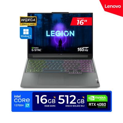 LENOVO LAPTOP LEGION SLIM 5 16" WQXGA IPS CORE I7-13700H 5.0GHZ 16GB DDR5 512GB RTX 4060 8G WIN11 I7