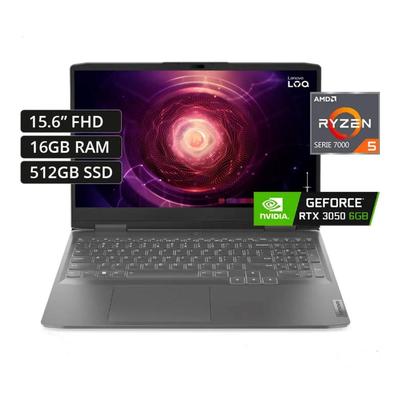 LENOVO LAPTOP LOQ 15APH8 R5 7640HS 16GB 512GB 6G VIDEO RTX 3050 15 6 FHD WINDOW HOME 11 GRIS 82XT00CKLM