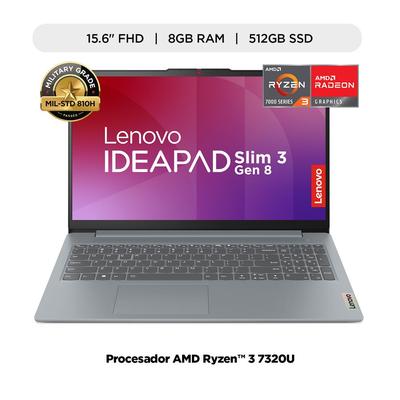LENOVO LAPTOP NB IP SLIM 3 15AMN8 R3-7320U 15.6" 8GB RAM 512GB SSD W11 ARCTIC GREY 82XQ00LDLM R3
