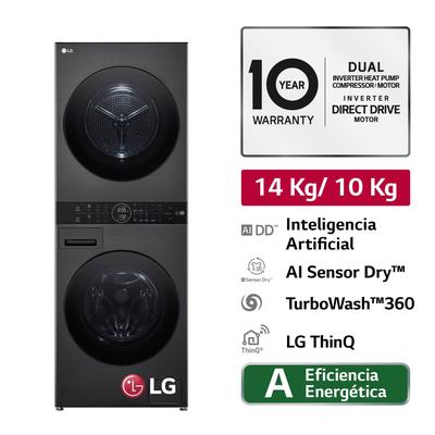 LG CENTRO DE LAVADO 14/10KG NEGRO PLATEADO WK14BS6R.APBGLGP