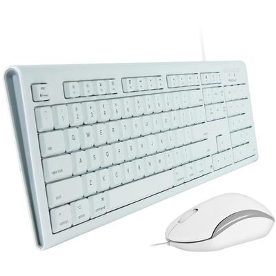 MACALLY COMBO DE TECLADO Y MOUSE OPTICO FULL SIZE USB PARA MAC