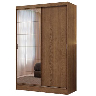 MADESA ROPERO LUKE 2 PUERTAS CORREDIZAS 1 ESPEJO MARRON