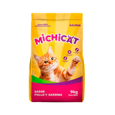 MICHICAT COMIDA PARA GATOS ADULTOS MICHICAT POLLO SARDINA 9 KG