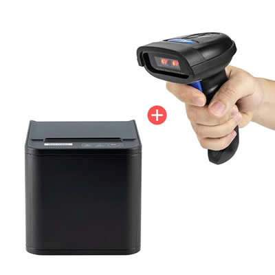 NETUM IMPRESORA TERMICA XPRINTER 80T + LECTOR NT-1228BC XP-80T TÉRMICA