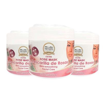 NEVADA NATURAL PRODUCTS 3 MASCARILLA ROSAS PARA ROSTRO 20 UNID