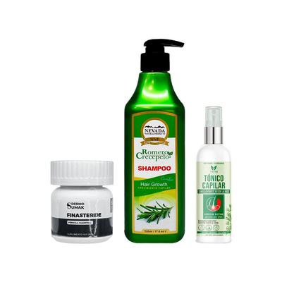 NEVADA NATURAL PRODUCTS FINASTERIDE 1MG X 60 CAPSULAS + SHAMPOO ROMERO 520ML + TONICO CAPILAR ROMERO 120ML