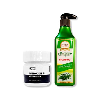 NEVADA NATURAL PRODUCTS MINOXIDIL 5MG CAPS 60 + SHAMPOO ROMERO CRECEPELO 320ML