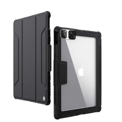NILLKIN CASE BUMPER LEATHER COVER PRO FOR APPLE IPAD 12.9 GREY FUNDA