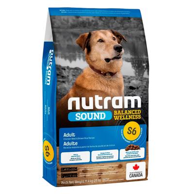 NUTRAM COMIDA PERRO RAZA MEDIANA NUTRAM S6 ARVEJA Y MANZANA 11.4KG