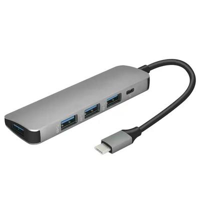 OEM HUB ADAPTADOR TIPO C 5 EN 1 MULTIPUERTOS PUERTOS USB 3.0 Y PD 60W