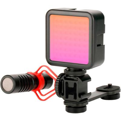 PACK LUZ LED ULANZI VL49 RGB MICROFONO CARDIODE Y ZAPATA TRIPLE - VL49 RGB