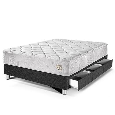 PARAÍSO CAMA POCKET MAX 1.5 PLAZAS CON CAJONES CHARCOAL