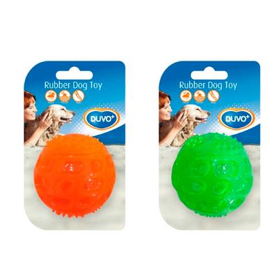 PELOTA JUGUETE TPR PARA MASCOTA ALTO RELIEVE HUELLAS CON SONIDO