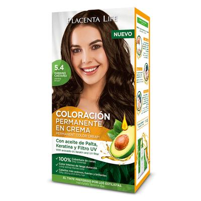 PLACENTA LIFE COLORACION 5.4 HABANO CASTA?O KIT