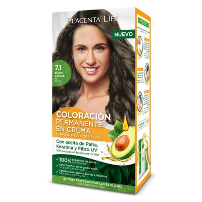 PLACENTA LIFE COLORACION 7.1 RUBIO CENIZA KIT