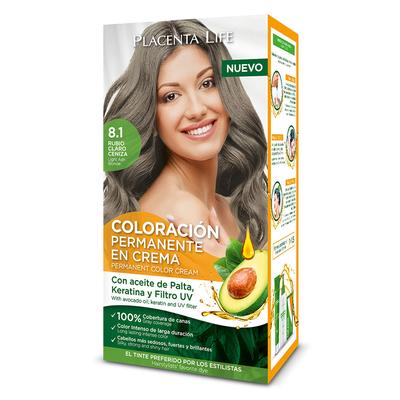 PLACENTA LIFE COLORACION 8.1 RUBIO CLARO CENIZA KIT