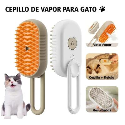 PREMIUM CEPILLO DE VAPOR PARA GATO 3 EN 1 PEINE RECARGABLE