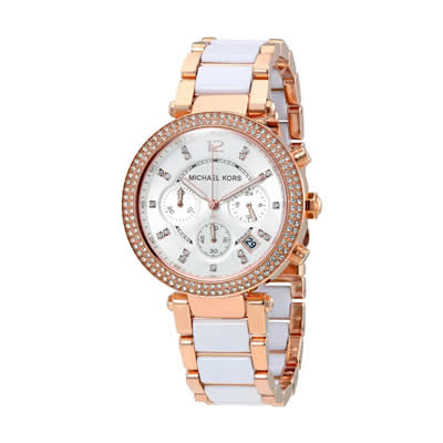 RELOJ ANALOGICO MICHAEL KORS MK5774 WHITE AND ROSE GENUINO MUJER