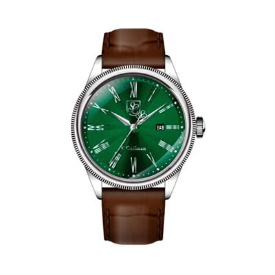 RELOJ ANALOGO S COIFMAN ORIGINAL SC0559 HOMBRE CORREA DE CUERO MARRON-VERDE