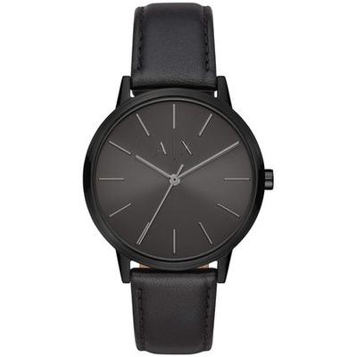 RELOJ ARMANI EXCHANGE HOMBRE ANALOGO CAYDE AX2705 ACERO INOXDIABLE CORREA CUERO NEGRO