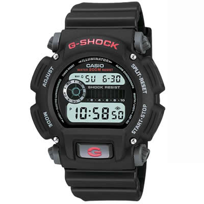 RELOJ CASIO G-SHOCK HOMBRE DIGITAL DW9052-1V RESISTENTE A IMPACTOS LUZ FONDO ACUATICO NEGRO