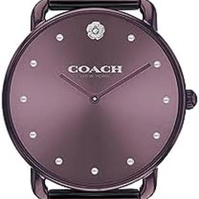 RELOJ COACH ELLIOT DISEXF1O ELEGANTE Y MODERNO RESISTENTE AL AGUA DE 36 MM MORADO
