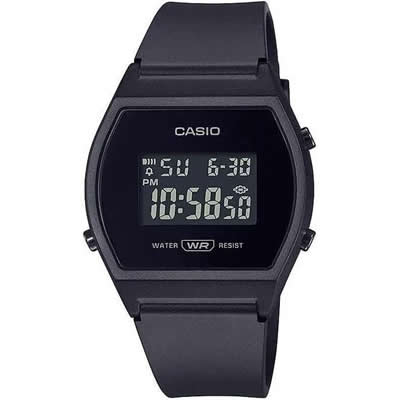 RELOJ DEPORTIVO CASIO LW-204-1BCF PARA MUJER NEGRO CON LUZ LED Y RESISTENTE AL AGUA