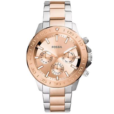 RELOJ HOMBRE ANALOGO FOSSIL BANNON BQ2586 MULTIFUNCIONAL ACERO INOXIDABLE ORO ROSADO PLATEADO