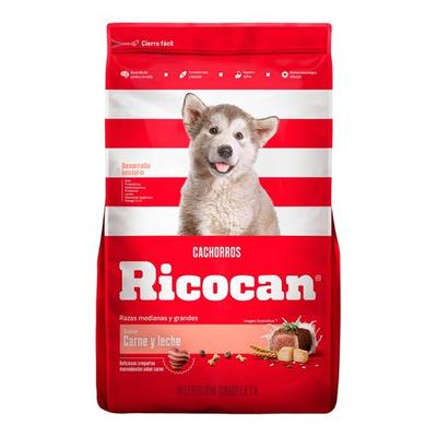 RICOCAN COMIDA CACHORRO MEDIANOS Y GRANDES RICOCAN CARNE Y LECHE 22KG