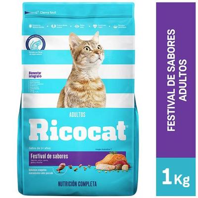 RICOCAT COMIDA PARA GATOS RICOCAT ADULTOS DE FESTIVAL DE SABORES 3KG