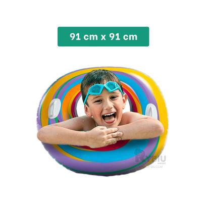 RYBIU-IMPORT - SALVAVIDAS FACIL DE USAR CELESTE + REGALO LIGAS PARA PEINAR