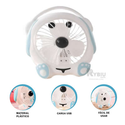 RYBIU VENTILADOR DE MESA RESPIRADERO MULTICOLOR + ENVOLTORIO REGALO TE29789