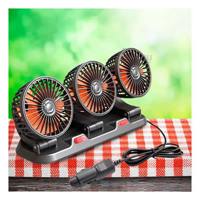 RYBIU VENTILADOR PORTATIL AIREADOR AUTO BAJAR CALOR NEGRO + GIFT STICKERS HE30082