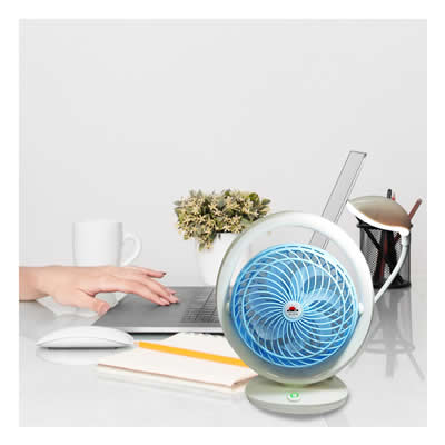 RYBIU VENTILADOR PORTATIL DIFUSOR BRISA ESCRITORIO CELESTE + POSTIT ADHESIVOS JR2019