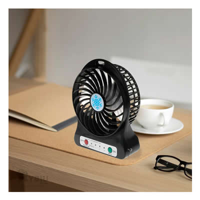 RYBIU VENTILADOR PORTATIL ELEGANTE MINI VIAJES NEGRO + REGALO STICKERS TE29394