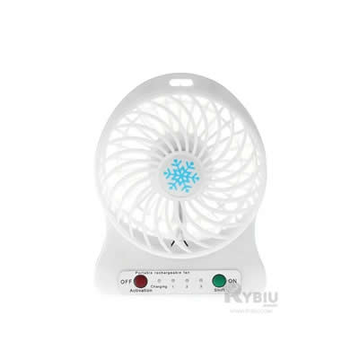 RYBIU VENTILADOR PORTATIL SOPLADOR COMPACTO FUNCIONAL BLANCO + GIFT MINIAGENDA TE29395