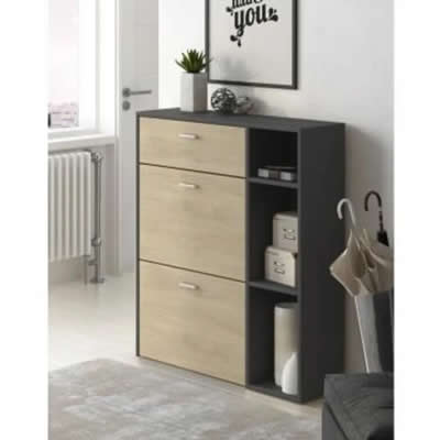 R&R MUEBLES ZAPATERA PAOLA MULTICOLOR MODERNA