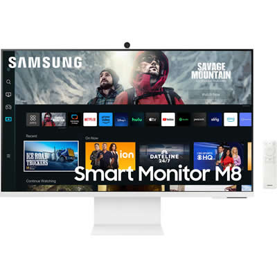 SAMSUNG MONITOR 27" M80C 4K HDR SMART WITH WEBCAM WARM WHITE