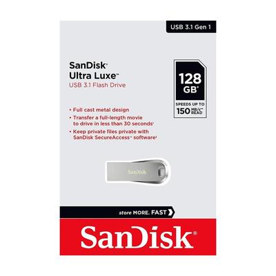 SANDISK MEMORIA USB ULTRA LUXE 128GB 3.1 FLASH DRIVE