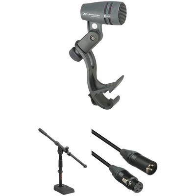 SENNHEISER KIT DE MICROFONO PARA INSTRUMENTOS E 604 CON PATRON CARDIOIDE SOPORTE Y CABLE