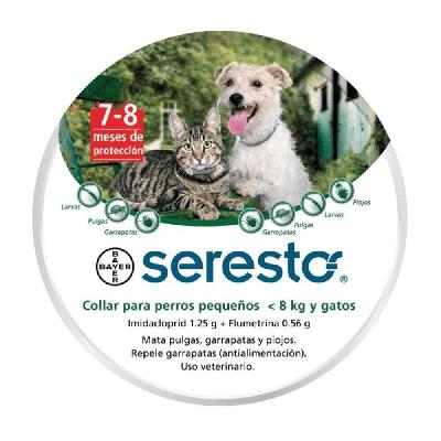 SERESTO - COLLAR SERESTO ANTIPULGAS PARA PERROS Y GATOS 8 KG