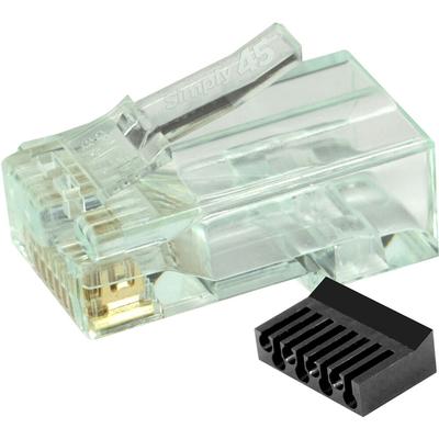 SIMPLY45 CONECTOR MODULAR ESTANDAR RJ45 BLINDADO STP CON TIERRA EXTERNA Y BAR45 PARA EXTERIORES CAT