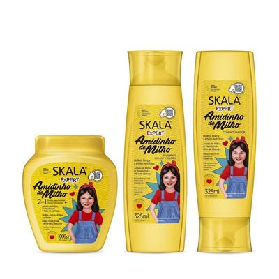 SKALA CREMA SHAMPOO ACONDICIONADOR AMIDINHO DE MILHO SET 3 UDS