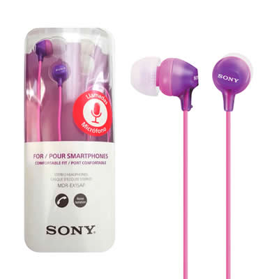 SONY AUDIFONOS IN EAR MICROFONO MDR-EX15AP ROSADO SONY MDR-EX15AP IN-EAR