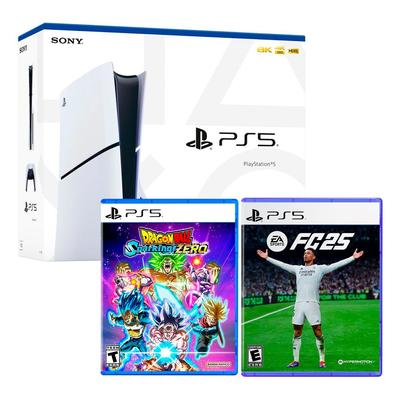 SONY CONSOLA PLAYSTATION 5 SLIM CON LECTOR DE DISCOS + DBZ SPARKING ZERO + FC 25