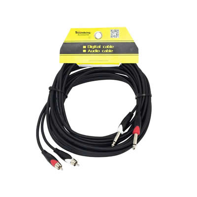SOUNDKING CABLE 2 PLUG RCA A MONO 3.6MM 6 METROS BJJ208/6M
