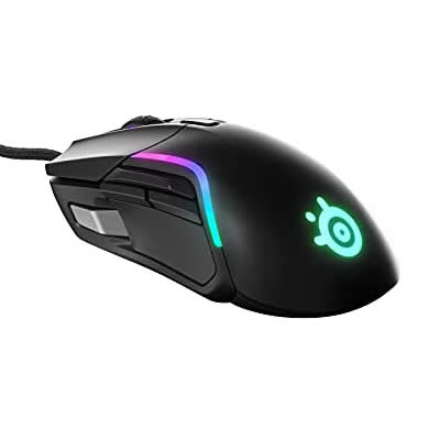 STEELSERIES RIVAL 5 GAMING MOUSE CON PRISMSYNC RGB ILUMINACION Y 9 BOTONES PROGRAMABLES FPS MOBA MMO BATTLE ROYALE S