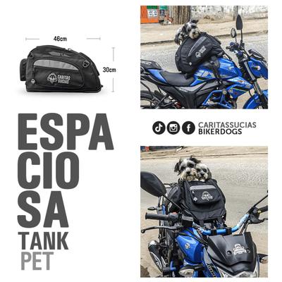 TANKPET MOCHILA TRANSPORTADOR PERROS Y GATOS HASTA 12 KG CARITAS SUCIAS GRIS 12 KG