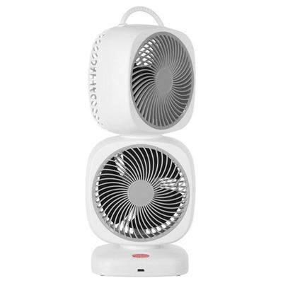 TECNO VEA VENTILADOR 350° DE DOBLE CABEZAL CON 5 VELOCIDADES RECARGABLE XHS02