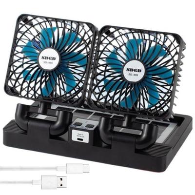 TECNO VEA VENTILADOR SOLAR DOBLE CABEZAL 360° CARRO AUTO 12V 24V NO999